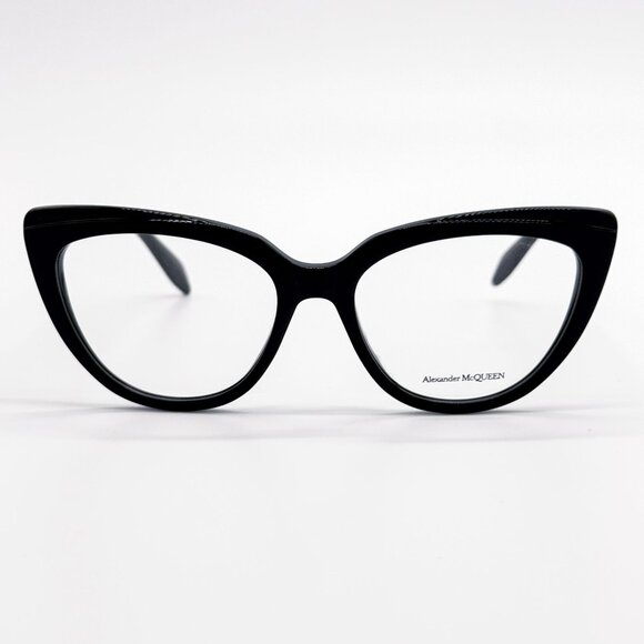 NEW ALEXANDER MCQUEEN EYEGLASSES AM0253O 001 CAT EYE BLACK WOMEN EYEWEAR - Picture 4 of 9